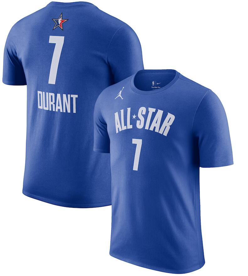 Men's #7 Kevin Durant Blue 2023 NBA All-Star Game Name & Number T-Shirt